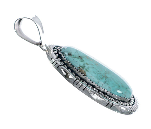 Navajo Sterling Silver Turquoise Pendant NX11793
